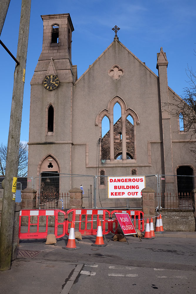 Fire destroyed the West Church in Hatton